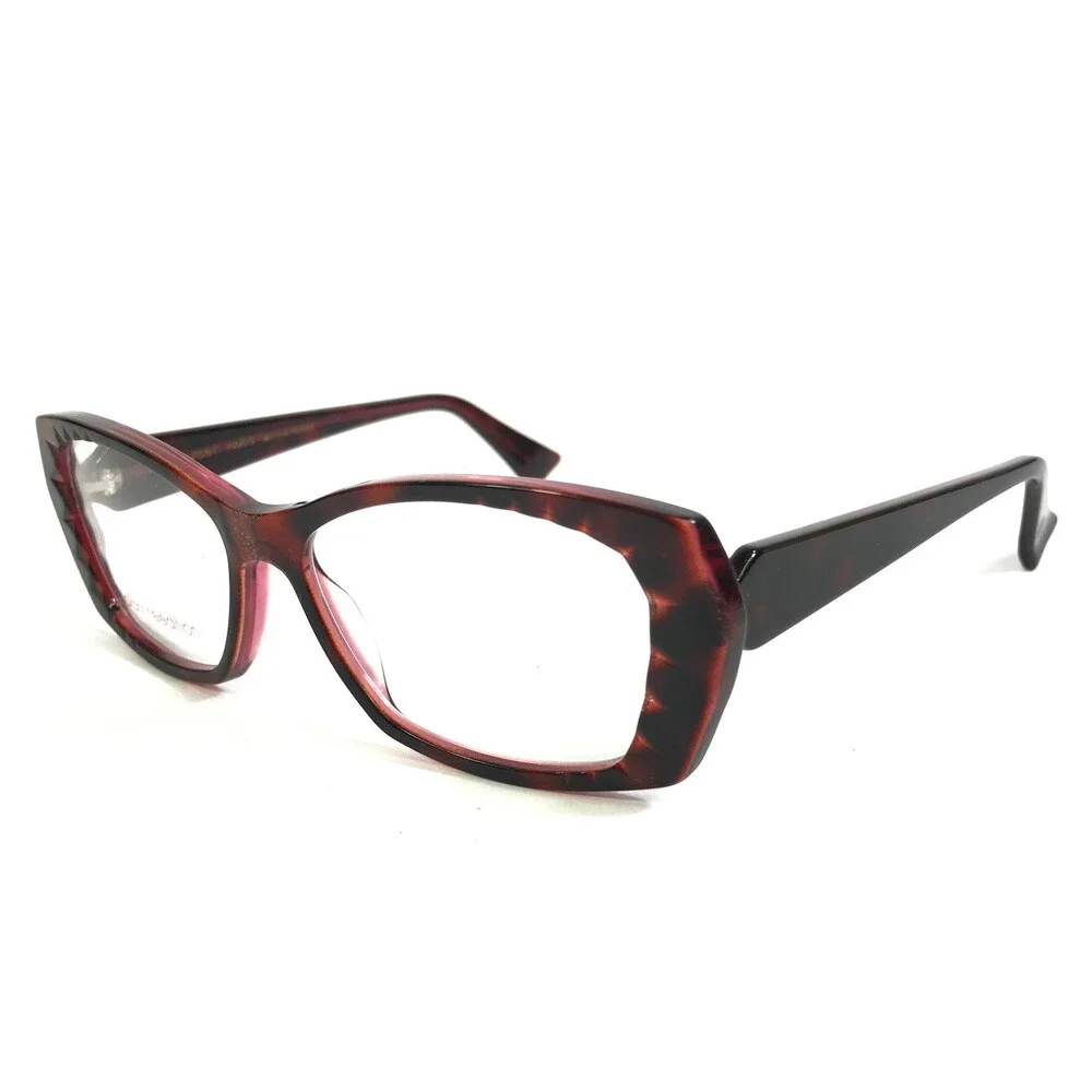 Jean Lafont Eyeglasses Frames IRINA 785 Brown Red Tortoise Cat Eye 53-14-142